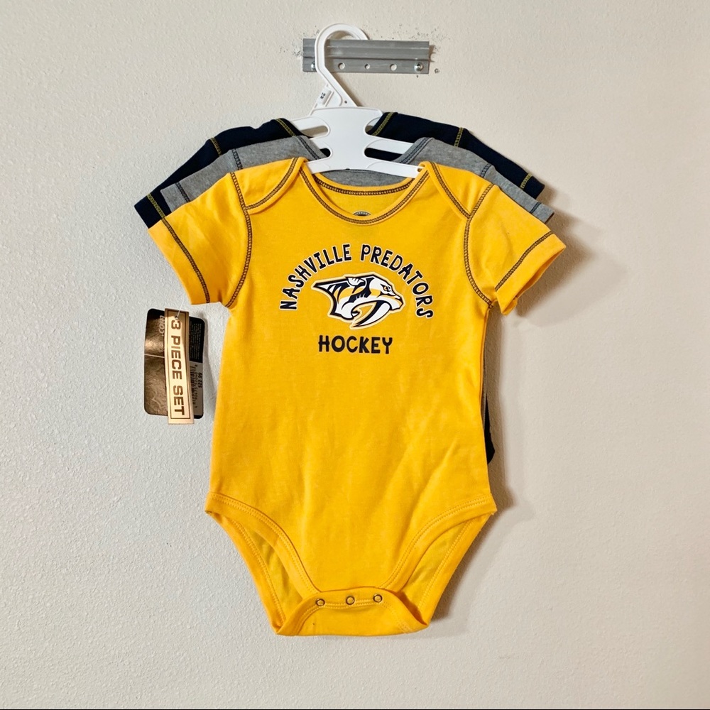 Nashville Predators Hockey 3 Pc Onsies Various
